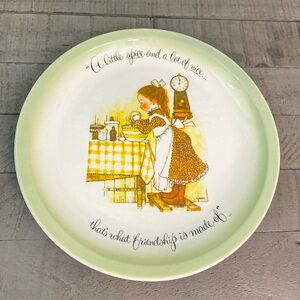 1972 Holly Hobbie Collectible Plate A‎ Little Spice Friendship Vintage Made USA